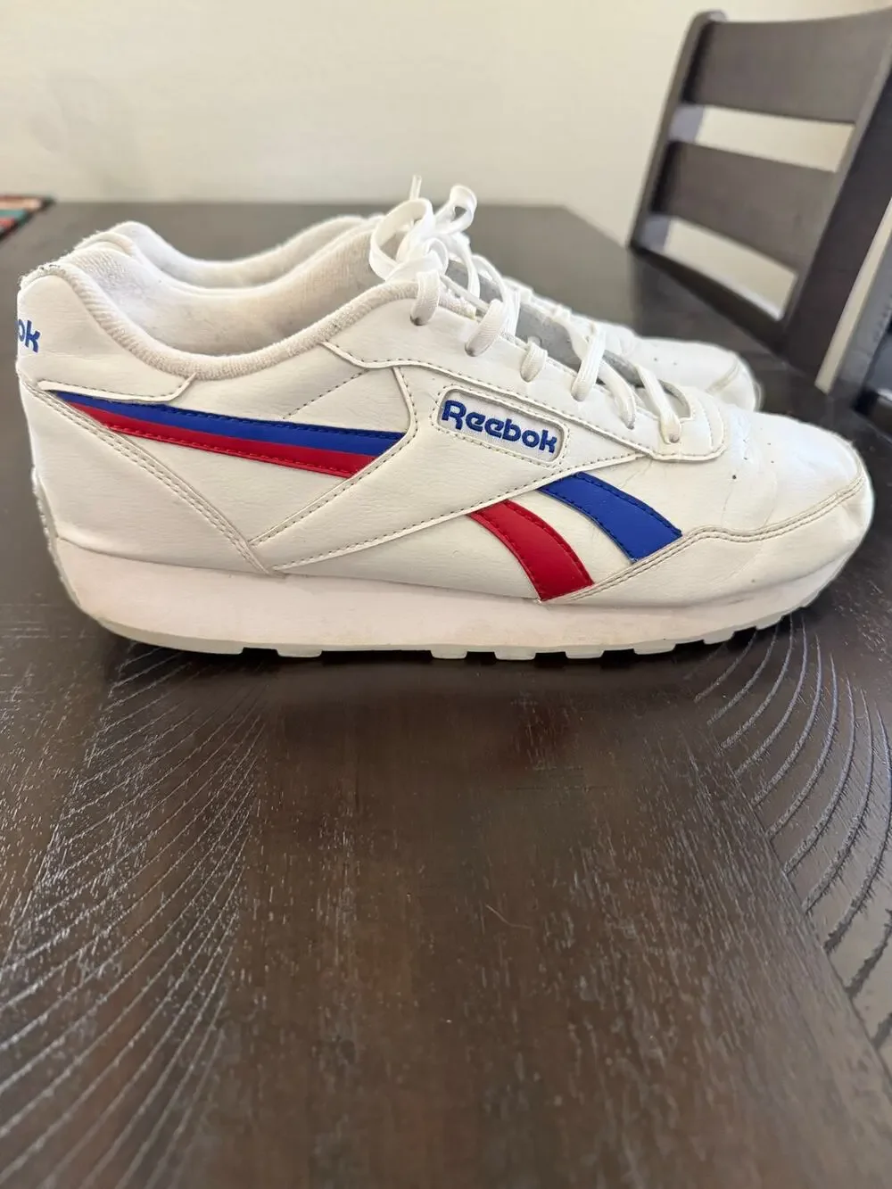 Reebok Rewind Run White Red Blue Sneakers Men’s 10.5